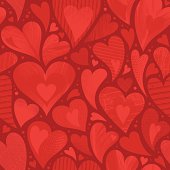 istock Seamless heart textured background 110873600