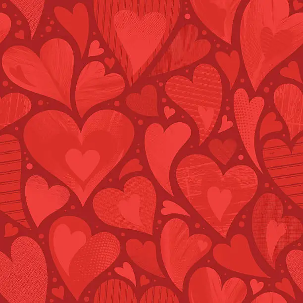 Vector illustration of Seamless heart textured background