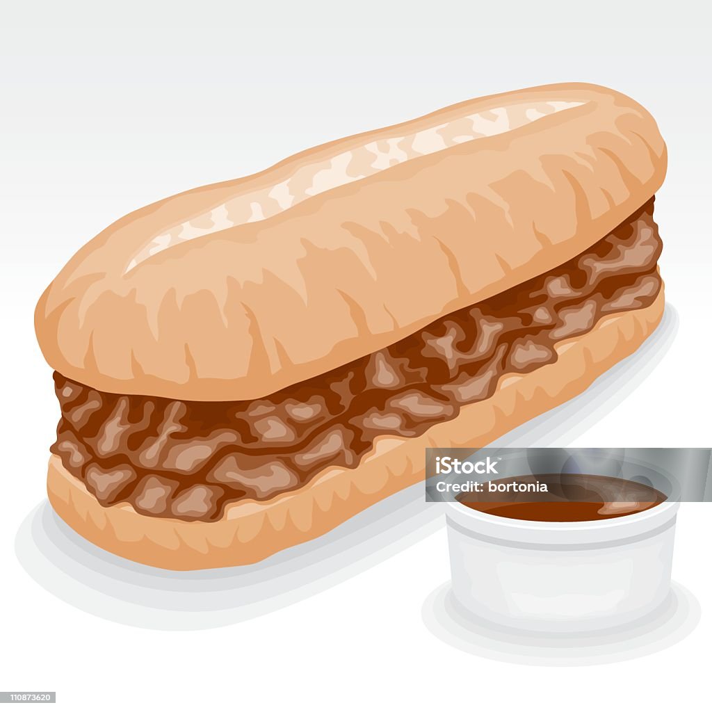 French-Dip-Sandwich - Lizenzfrei Au Jus Vektorgrafik