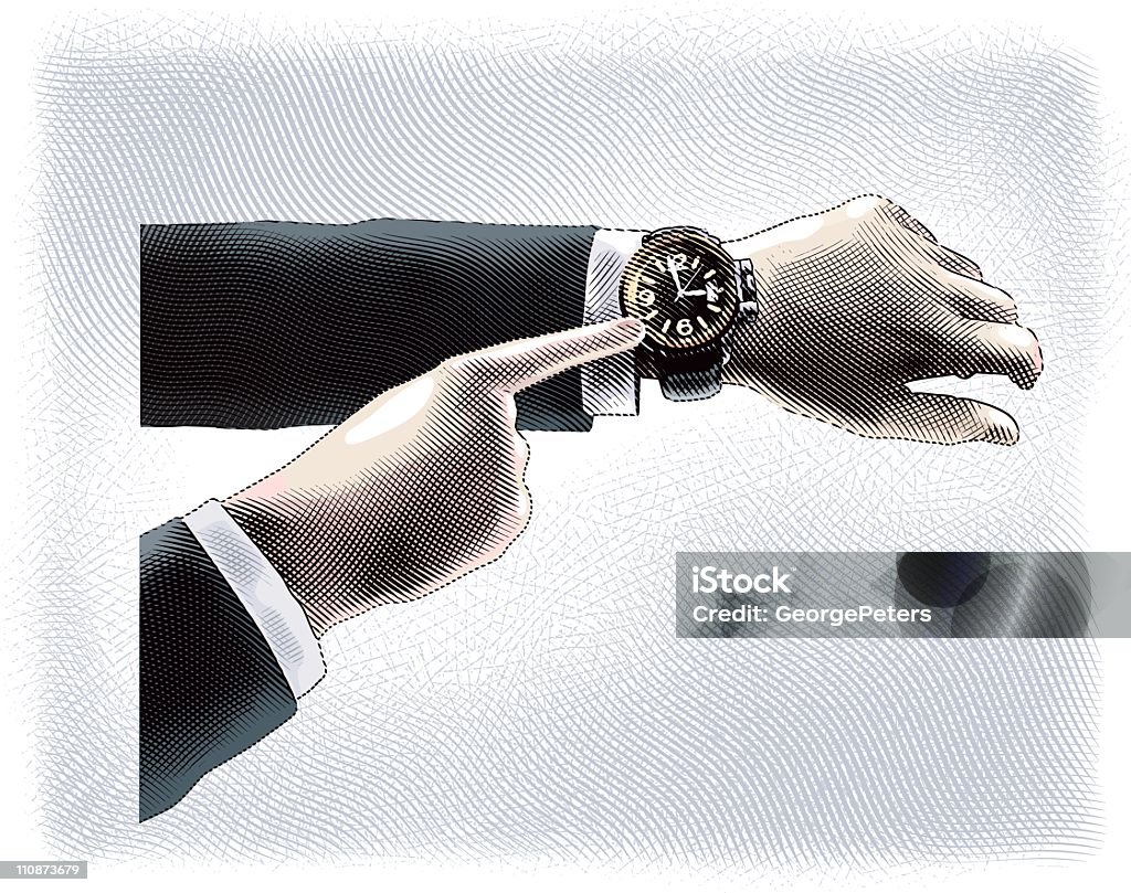 Zegarek na rękę - Grafika wektorowa royalty-free (Zegar)