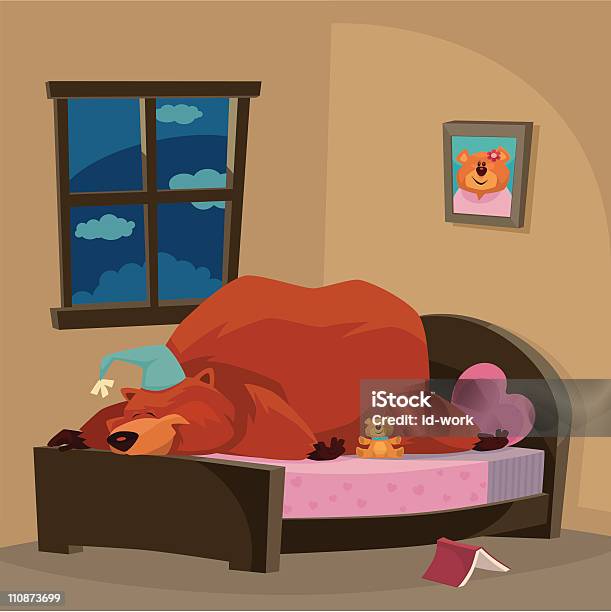 Bear Sleeping Stock Illustration - Download Image Now - Bear, Sleeping, Hibernation