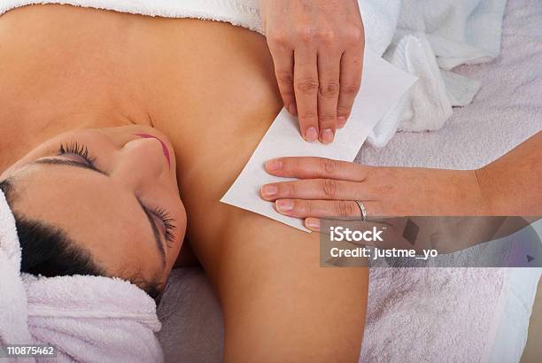 Woman Getting Her Armpit Waxed At A Salon Stock Photo - Download Image Now - Beauty Spa, Waxing - Hair Removal, Adult