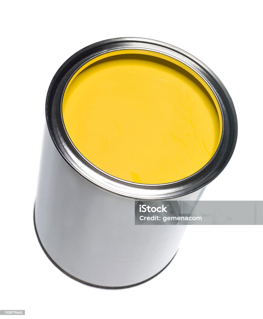 Yellow Colour Can Yellow Paint Can Stock Photo - Download Image Now - Paint Can, Close-up ...