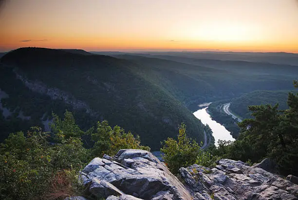 Photo of Sunset at mountain peak