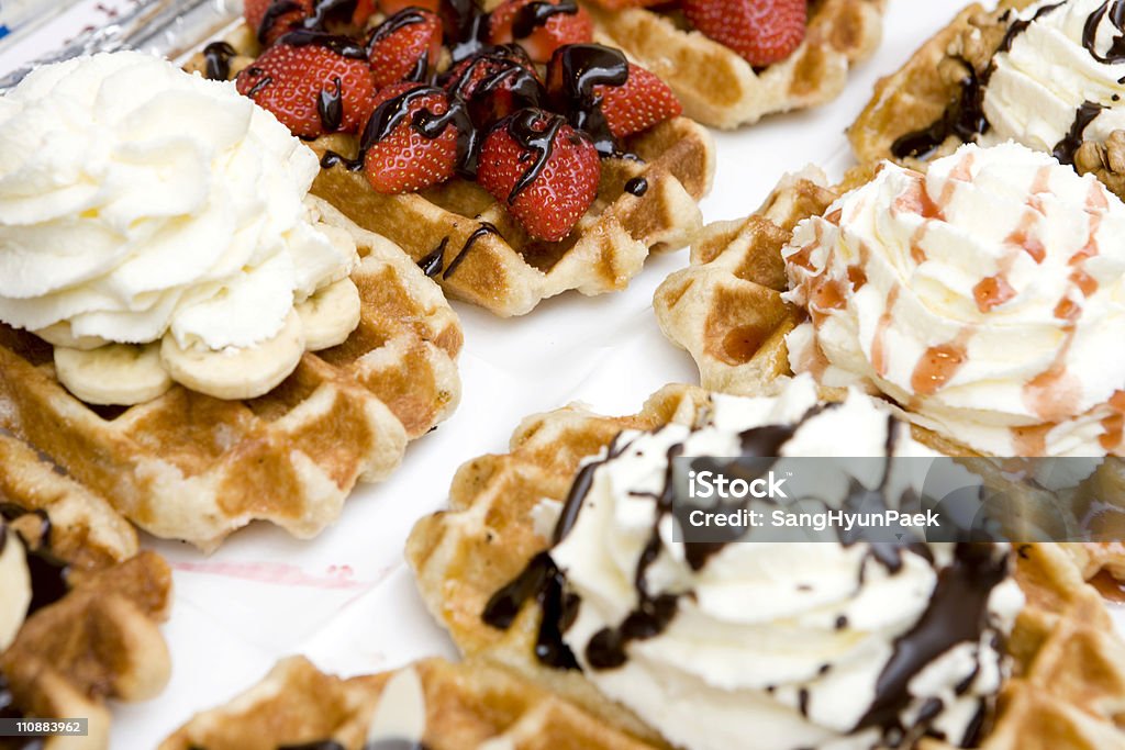 Variedad de wafles - Foto de stock de Alimento libre de derechos