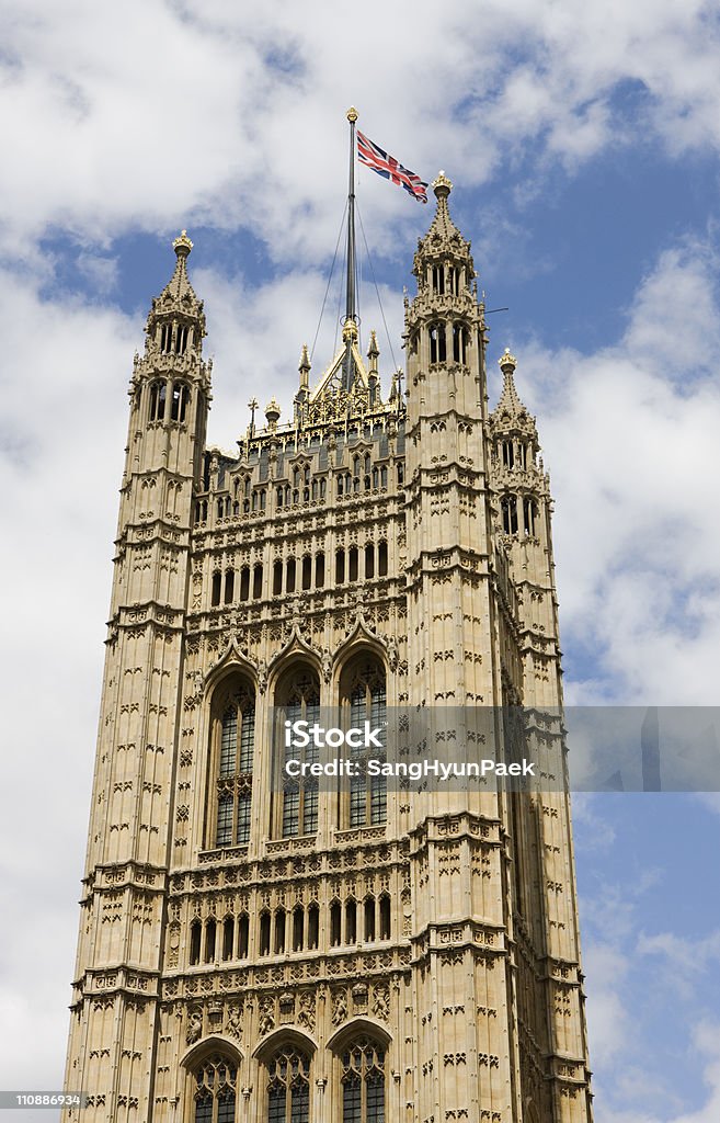 El palacio de Westminster - Foto de stock de Bandera libre de derechos