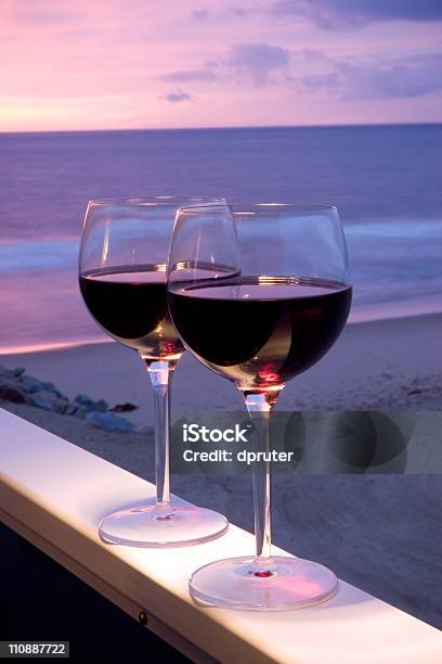 Red Wine Beach Sunset Stock Photo - Download Image Now - Alcohol - Drink, Beach, California