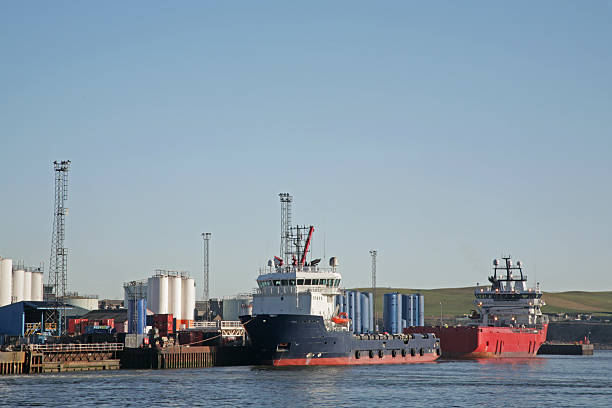 istock Supply Vessels in Aberdeen Harbour 110889007