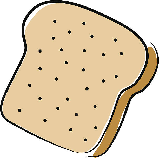 slice of 식빵 - brown bread illustrations stock illustrations