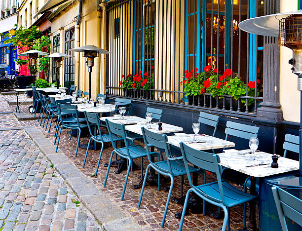 French restaurant stock photo