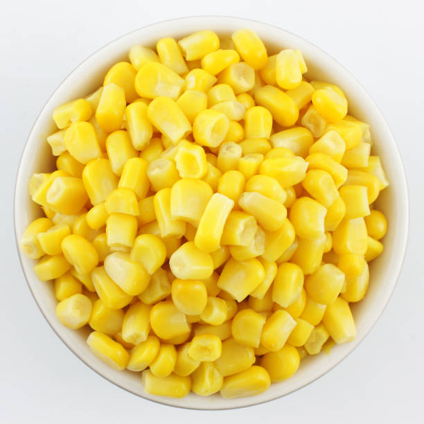 istock Bowl of canned corn on white background 110898312