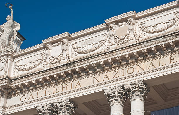 De Roma-bela edifícios, Galeria Nacional de Arte Moderna, Itália - fotografia de stock