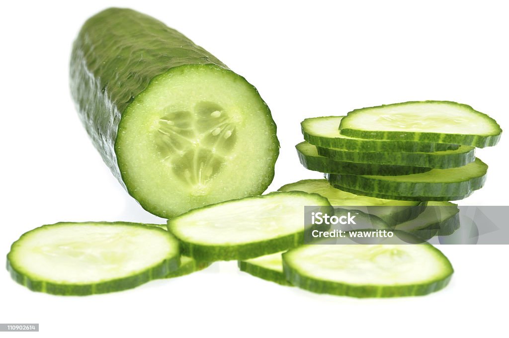 Sliced cucumber  Color Image Stock Photo