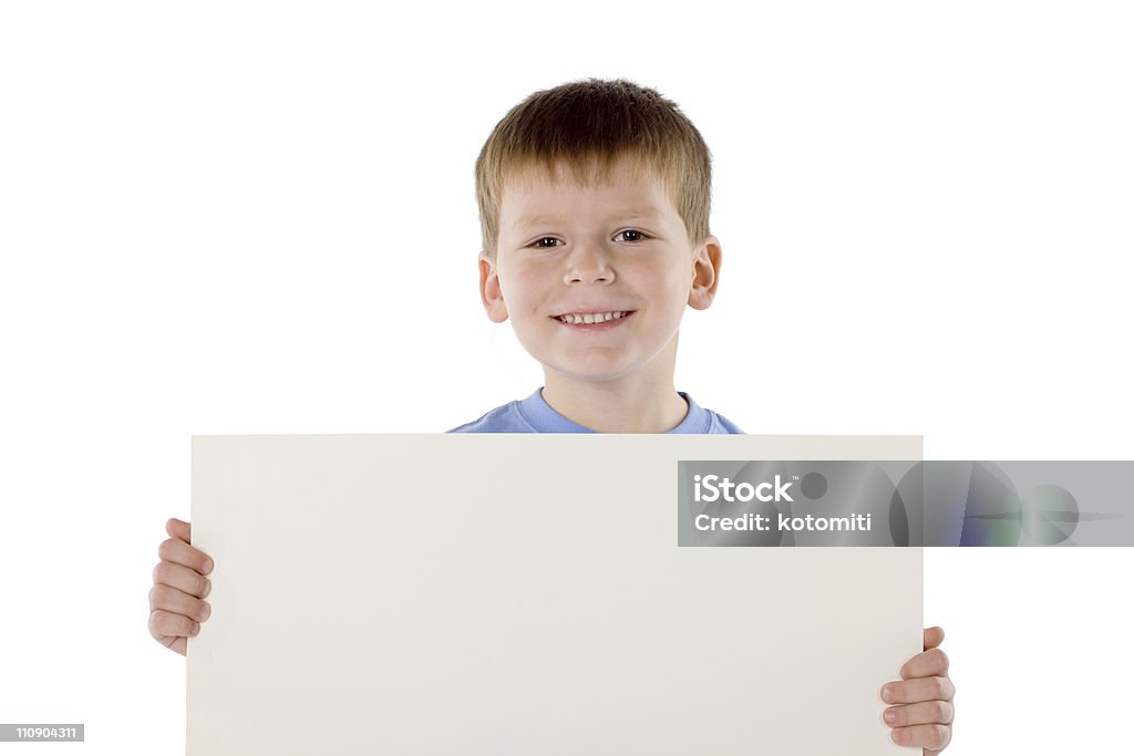 Chłopiec ma kontrolę nad Plakat - Zbiór zdjęć royalty-free (Biały)
