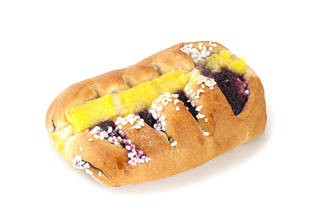 Danish pastry isolated on white background