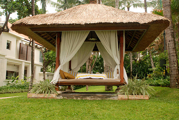 istock Gazebo At A Resort In Bali 110904817