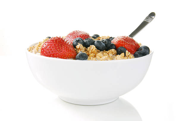 istock A bowl of Cluster granola cereal with fruit 110906108