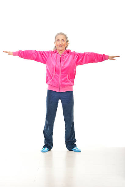 istock Active senior woman doing sport 110906109