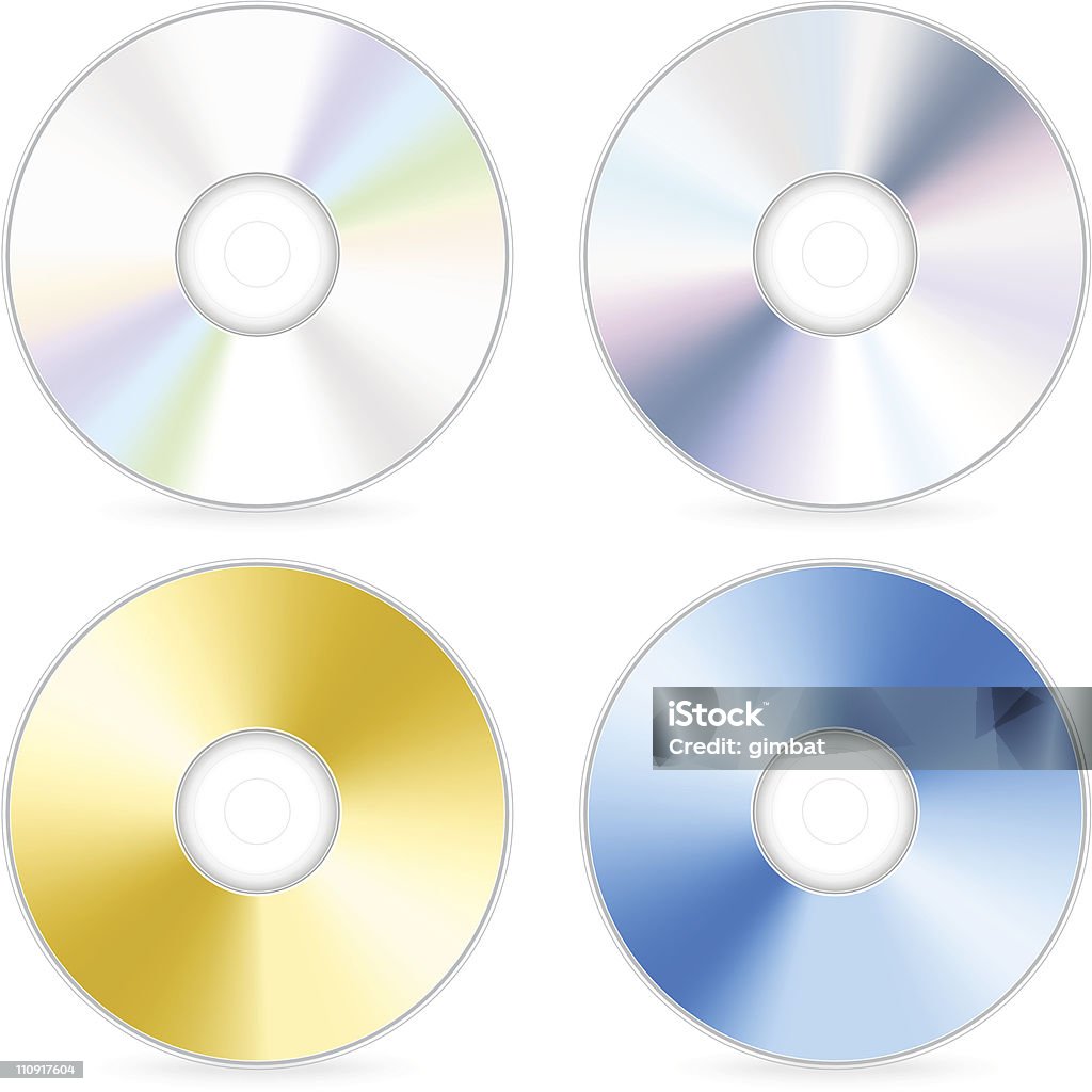 Cd Disc Variouse Different Cd Stock Illustration - Download Image Now - CD-ROM, Compact ...
