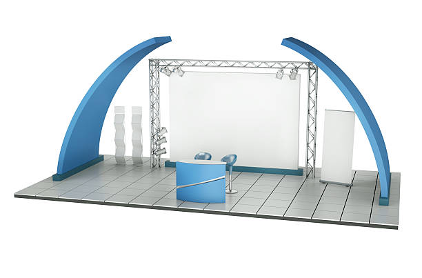 Trade Exhibition Stand  roll up banner photos stock pictures, royalty-free photos & images