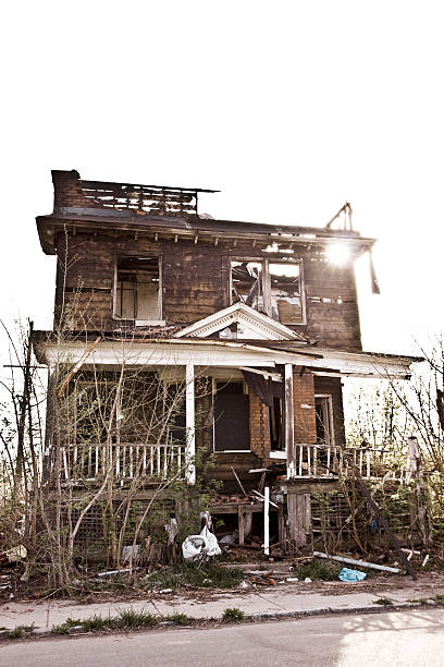 Abandoned house in Detroit, MI. Abandoned house in Detroit, MI. detroit ruins stock pictures, royalty-free photos & images
