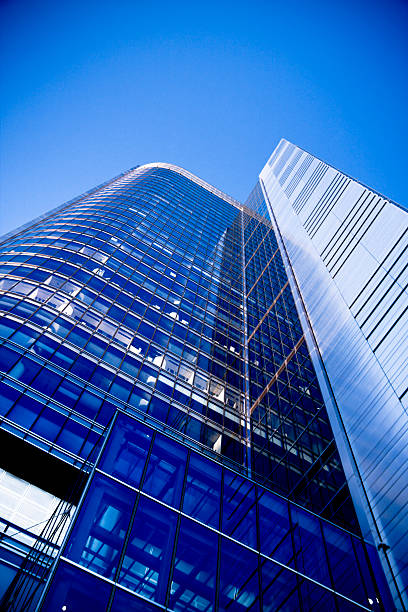 Free Stock Photo of Modern skyscrapers against bright blue backgrounds ...