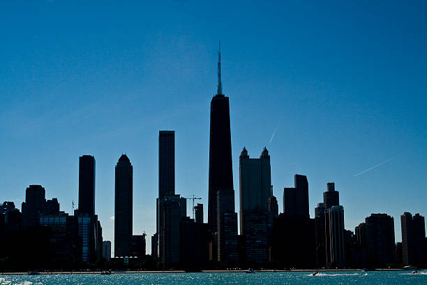 istock Silhouette of Chicago skyscrapers 110923963