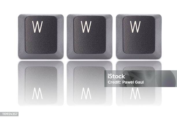 Keyboard Letters Www Stock Photo - Download Image Now - Black Color, Color Image, Computer Key