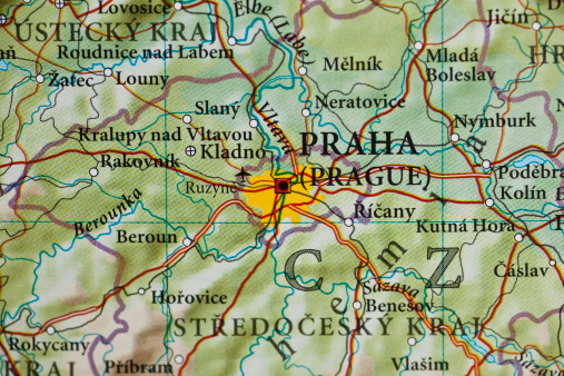 Praha, Czech Republic map.Source: \