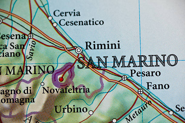 istock San Marino, Italy map 110924592