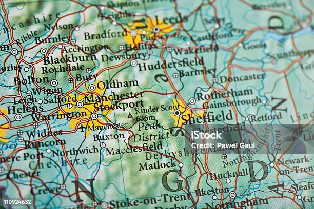 Manchester Anglia - zdjęcia stockowe i więcej obrazów Mapa - Mapa, Sheffield, Leeds