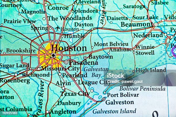 Houston Texas Foto de stock y más banco de imágenes de Texas - Texas, Mapa, Houston - Texas