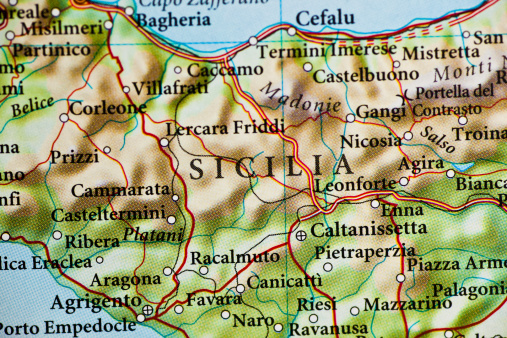 Sicilia, Italy map.Source: \