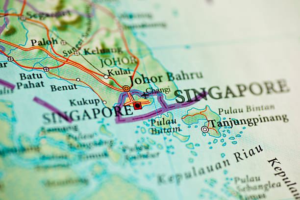 istock Republic of Singapore map 110925331