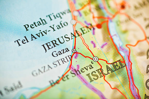 de jerusalén, israel mapa - israel fotografías e imágenes de stock