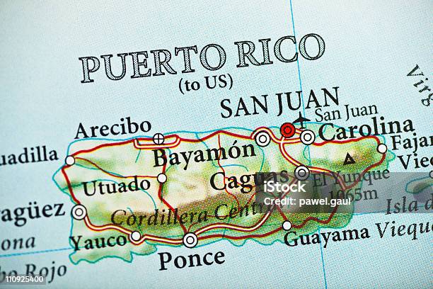 Puerto Rico Foto de stock y más banco de imágenes de Puerto Rico - Puerto Rico, Mapa, San Juan