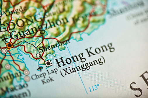 Hong Kong, China Mapa photo
