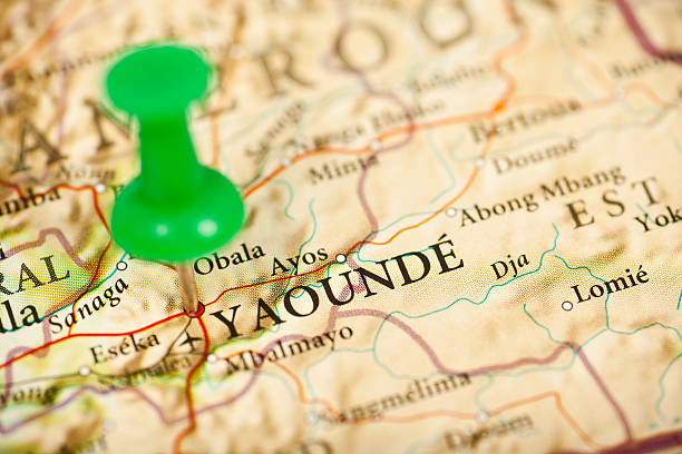 Yaounde, Cameroon Yaounde, Cameroon map. Source: "World reference atlas" yaounde photos stock pictures, royalty-free photos & images