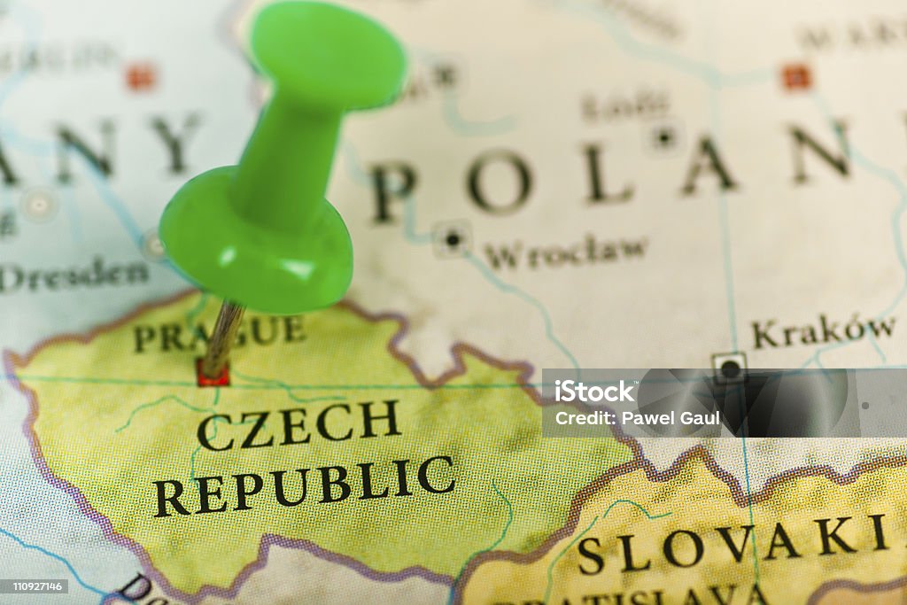 República Checa mapa com push pin - Royalty-free Mapa Foto de stock