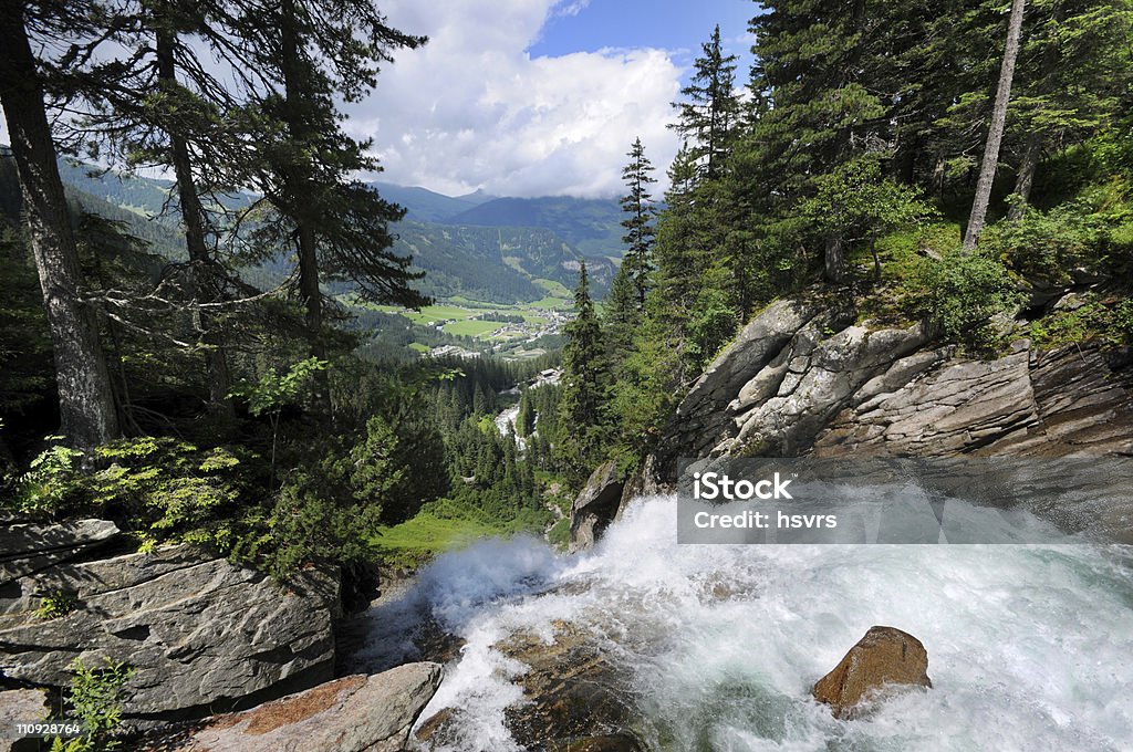 Krimml Cachoeira na Áustria - Foto de stock de Hohe Tauern royalty-free