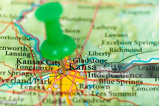 Foto de Kansas City Mo Mapa e mais fotos de stock de Kansas City - Missouri - Kansas City - Missouri, Mapa, América do Norte