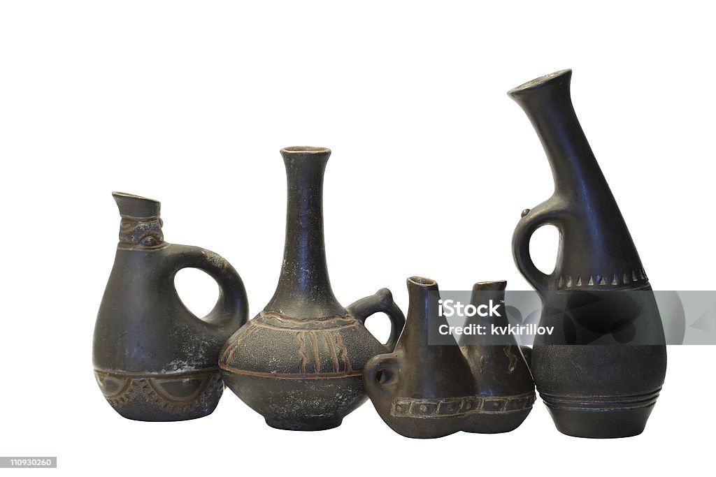Vasi di ceramica antico - Foto stock royalty-free di Archeologia
