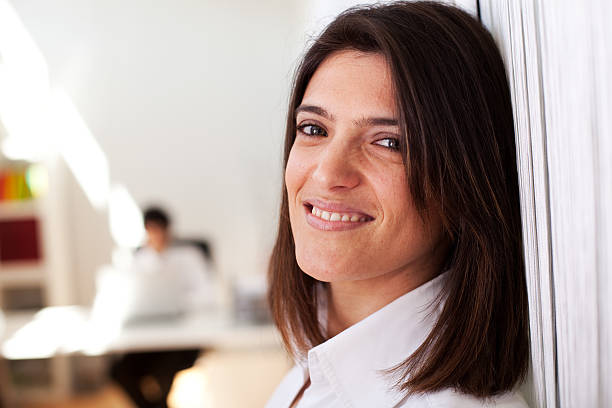 istock Modern businesswoman at her office 110930677