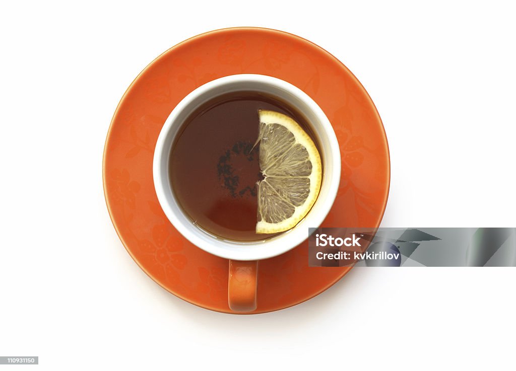 Tee mit Zitrone - Lizenzfrei Essgeschirr Stock-Foto