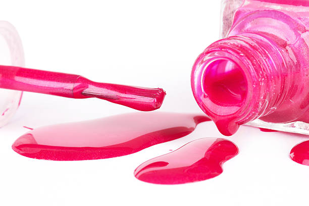 istock Spilled nail varnish with brush 110931618