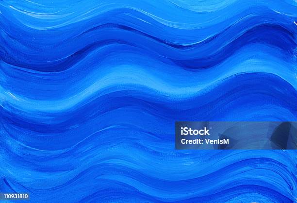 Fundo Azul Pintado - Arte vetorial de stock e mais imagens de Abstrato - Abstrato, Arte, Azul