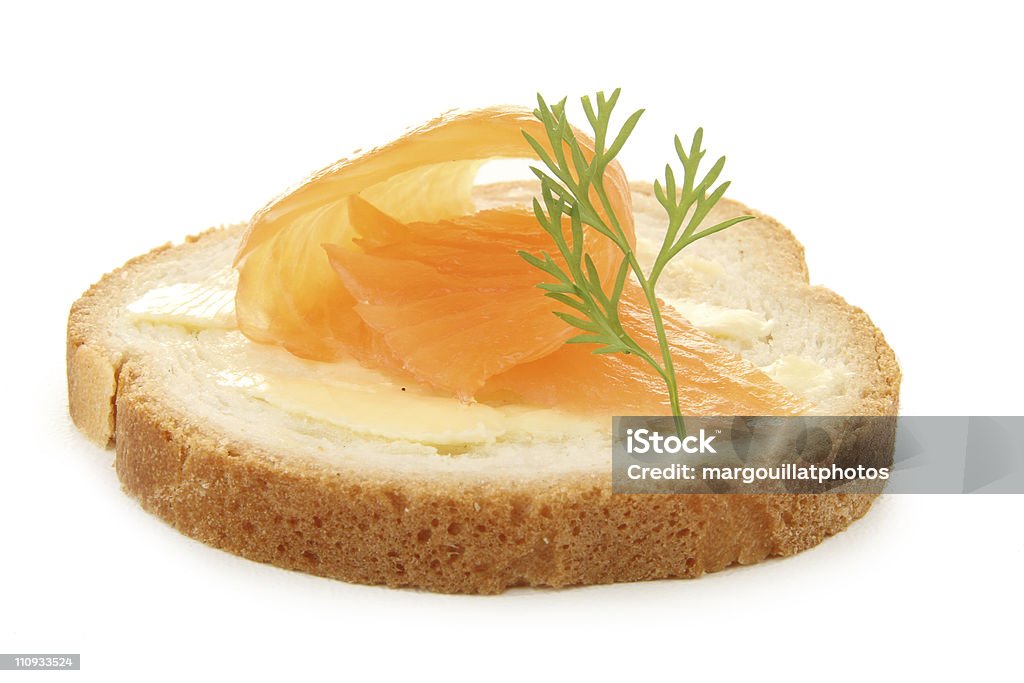 Canapé com Salmão - Royalty-free Buffet Foto de stock