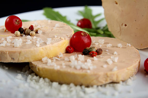 foie gras - foie gras salt luxury restaurant photos et images de collection