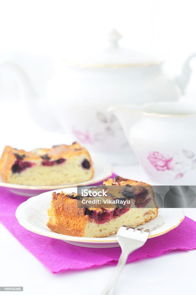 Torta de cereja - Foto de stock de Baga - Fruta royalty-free