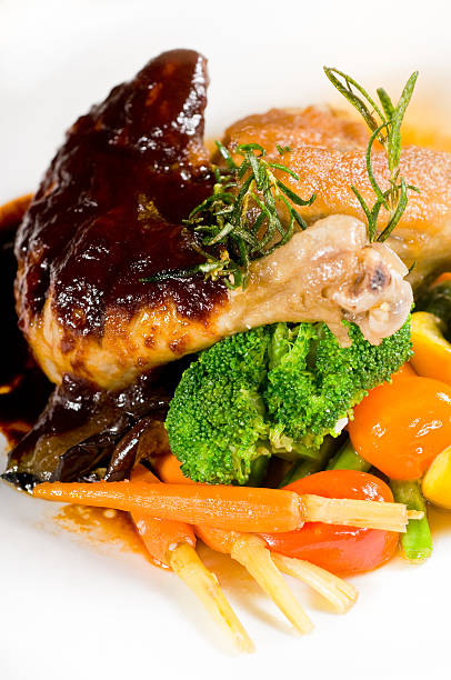 istock Beer Chicken Stew Served with Fresh Broccoli and Carrots 110935875